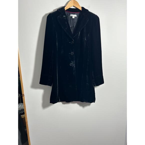 Coldwater Creek Velvet Jacket Long Size 4 - Picture 1 of 6